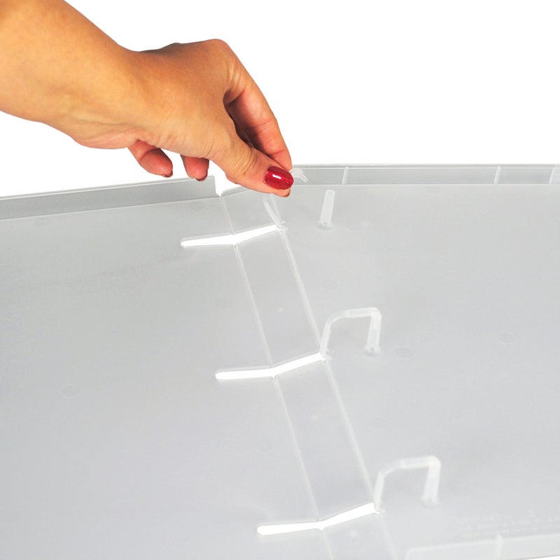 UniKeep 3 Ring View Binder - Binder Case is Fully Enclosed - Available in White, Clear, or Black and in Various Spine Widths (Pack of 3, Clear, 1.0 Inch) - Image 4